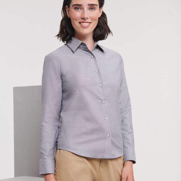 Ladies' Long Sleeve Tailored Oxford Shirt Thumbnail