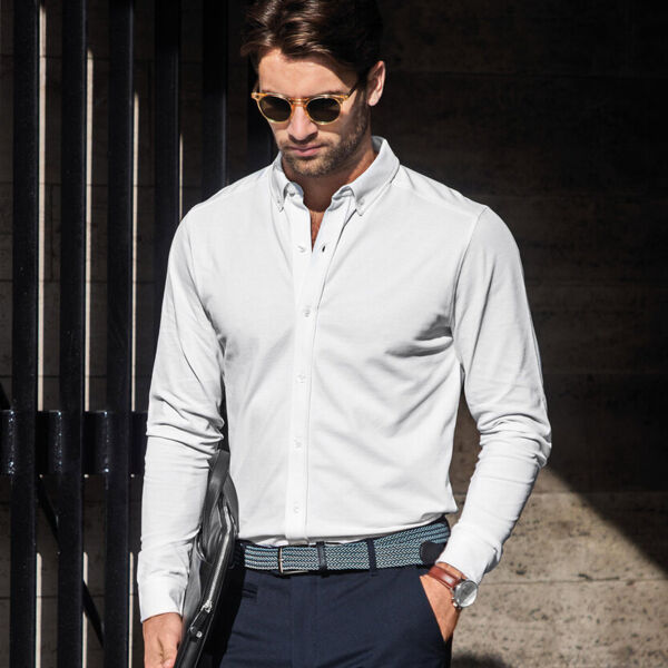 Kingston – stretch deluxe piqué shirt Thumbnail