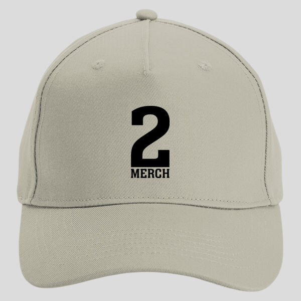 Organic Cotton 5 Panel Cap - TwoMerch Thumbnail